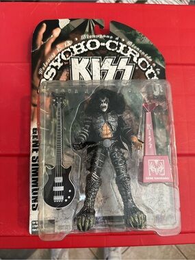 Kiss Gene Simmons Action Figure - Black with Silver Accents
